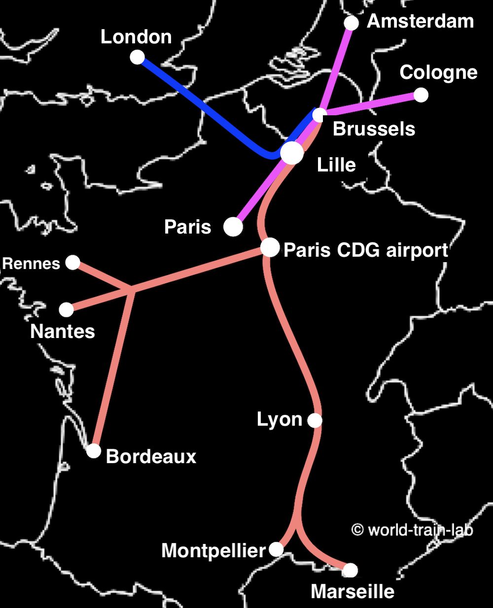 International trains from Lille