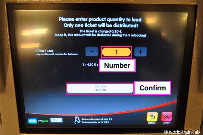 Select the number of ticket