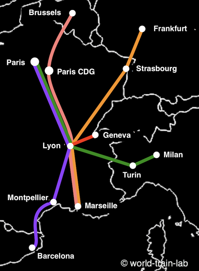 International trains from Lyon