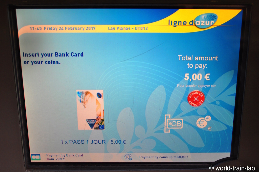 Pay the fare by coins or credit card